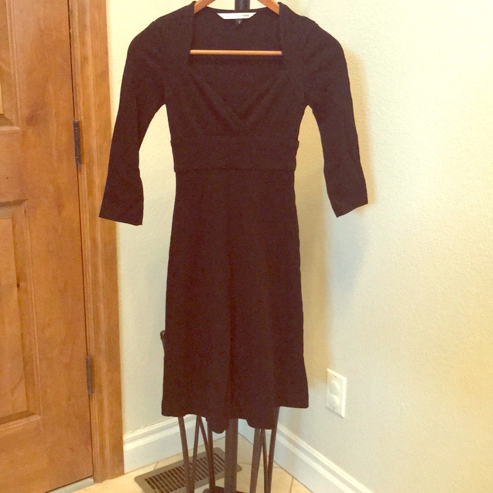 DVF Little Black Dress. Deep V